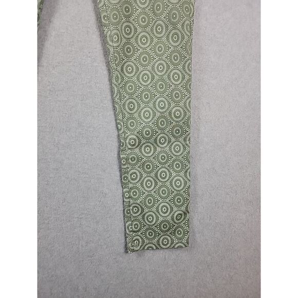 Vinti 6 Italy Green Geometric Elastic Waist Pull On Jogger Pants Medium Stretch - Picture 5 of 12